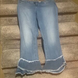 Jessica Simpson Forever Ruffle Hem Jeans.